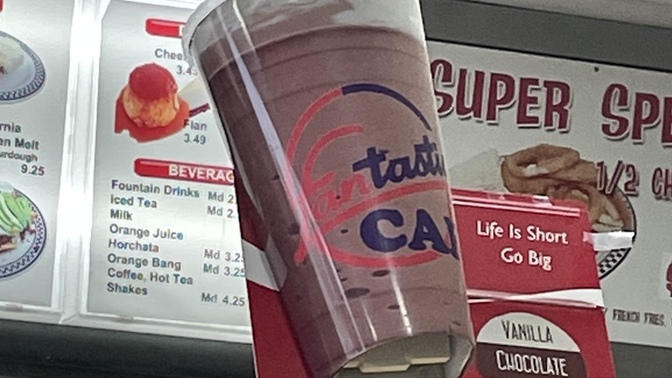 Do YOU think you could drink a milk shake this huge?