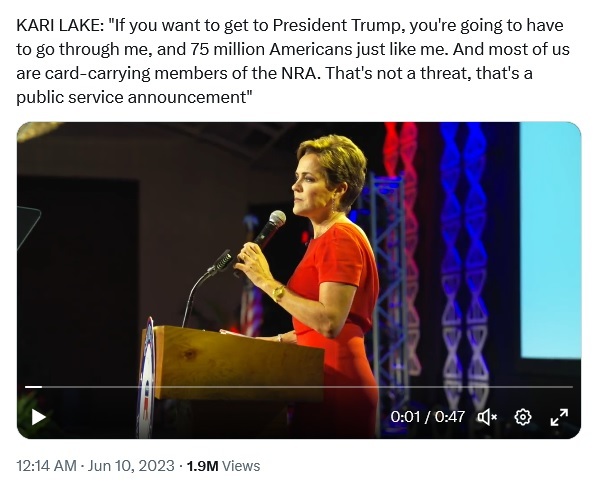 Is Kari Lane calling for a Civil War on behalf of the Presidential Nominee Donald Trump?