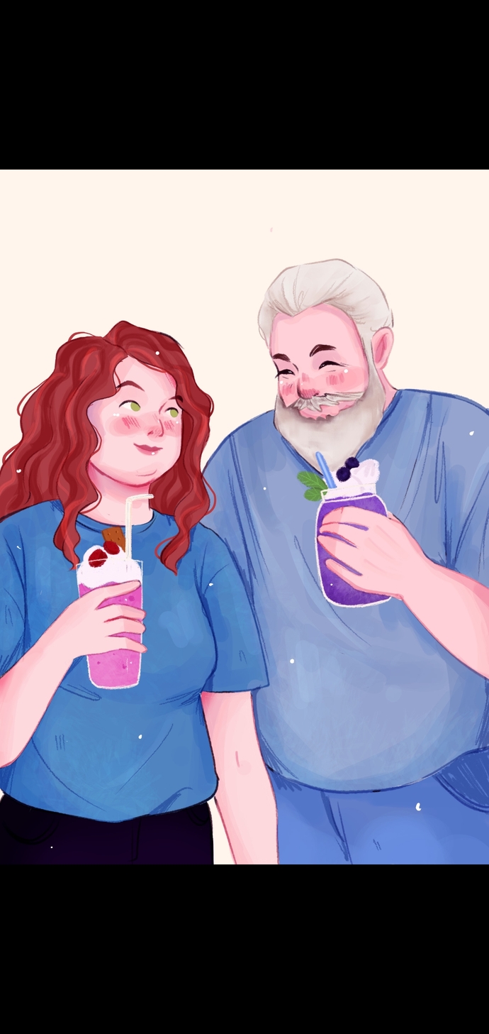 Picture of me and dad is done what do we think?