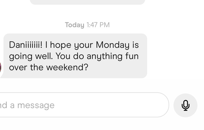 Would you be turned off if someone gave you a nickname in their first message to you on a dating app?