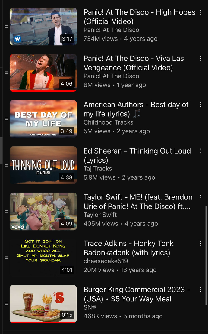 you may be noticing a brendon urie theme. i do not like that man.