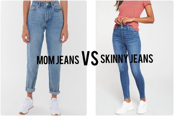 Guys, do you prefer skinny or loose-fitted mom jeans on a girl?