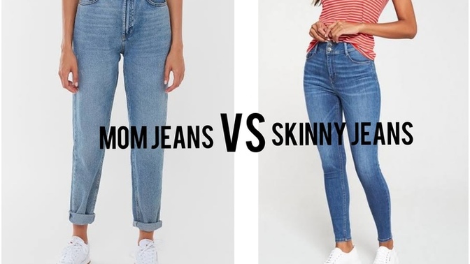 Guys, do you prefer skinny or loose-fitted mom jeans on a girl?