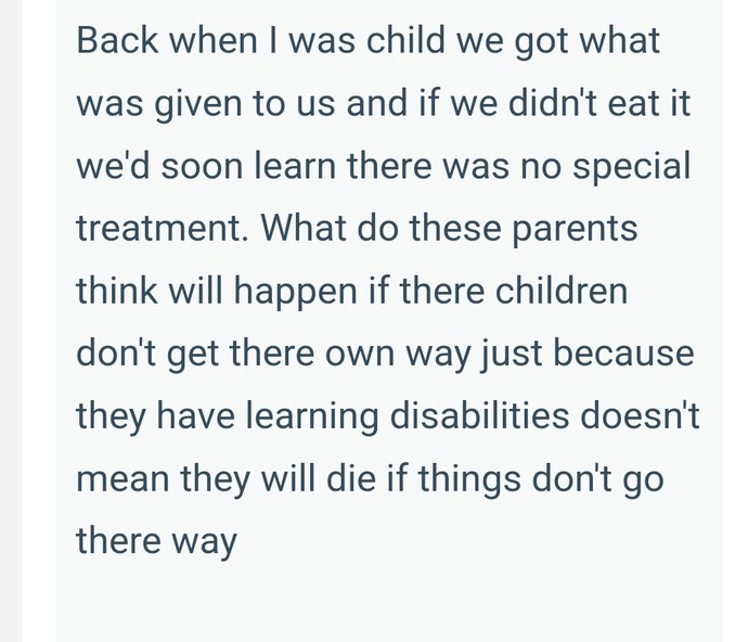 Just because your child is special needs doesnt mean they deserve special treatment am I wrong?