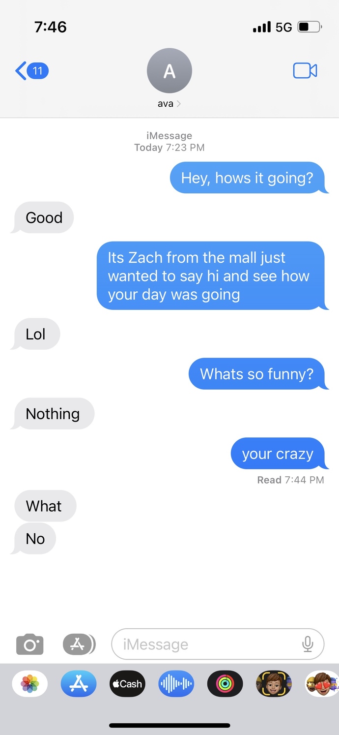 Did I fuck up texting her 😂?