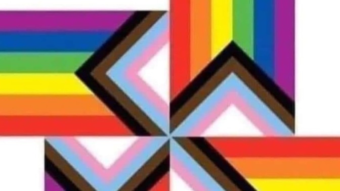 Can somebody explain to me how the LGBTQ+ flag doesn’t respelled a swastika?