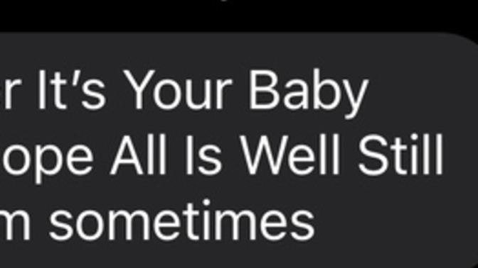 If your child’s father text you this at 10 at night, would this be a red flag that he’s up to no good?