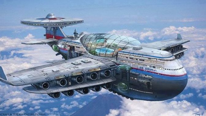 If they had a plane that could stay aloft for a month, would you stay in a flying resort?