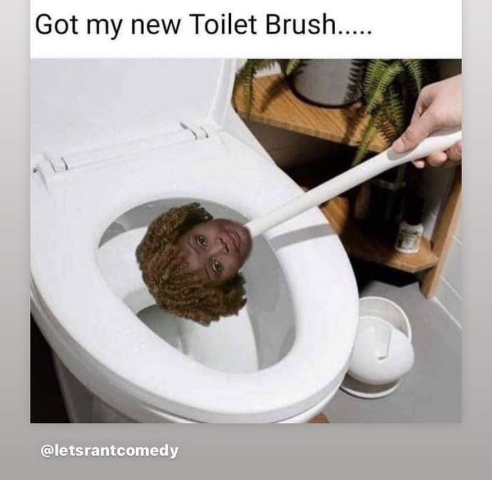 Who's the real racist, me who criticized MLK or my mom who literally shared a meme of Karine Jean-Pierre being used as a toilet mop?
