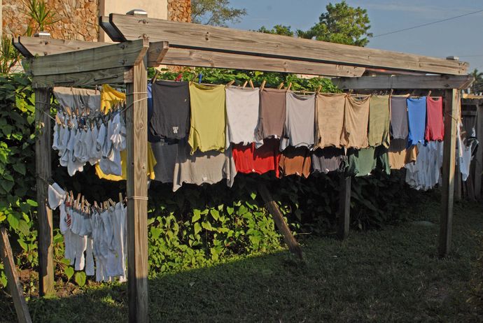 Do you hang your clothes out on the line to dry or do you waste electricity for a dryer?