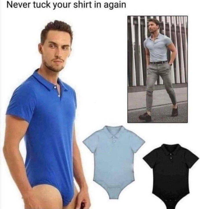 Guy bodysuits: Guys, would you wear this 🤣? Why/why not?