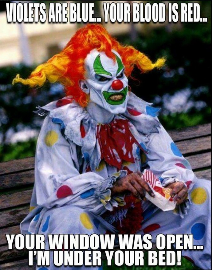Are you afraid of clowns?