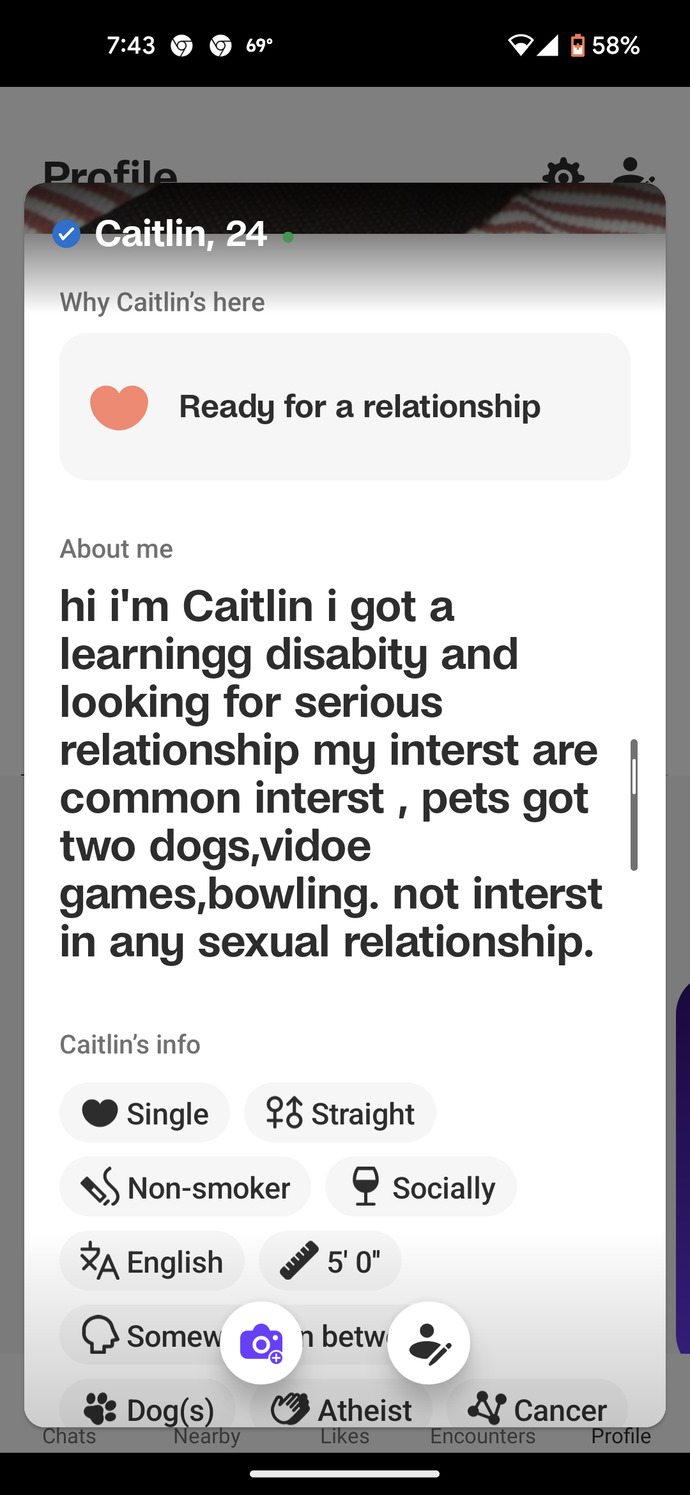 Do you think my online dating profile is good or bad?