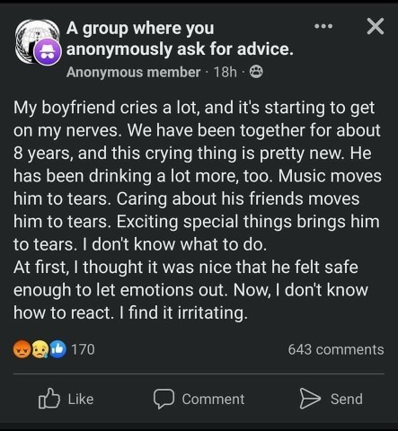 What is the hardest part about being a man?
