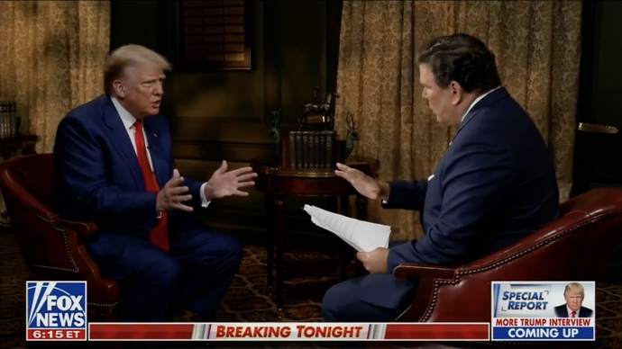 That Trump interview on Fox the other night was straight FIRE🔥🔥🔥. He owned him on every question…. no?