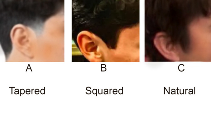 How should mens sideburns be?