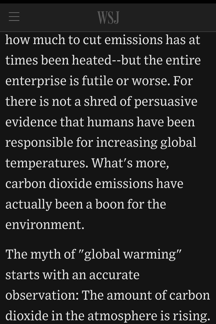 cutting emissions is futile g. w. IS the myth
