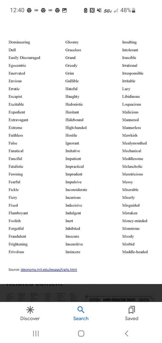 Girls out of these personality traits which ones would you prefer your partner to have which ones are a deal breaker which ones are indifferent?