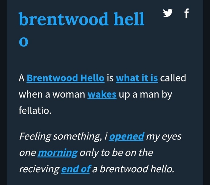 Would you be happy to be on the receiving end of a Brentwood Hello? Or would you feel violated?