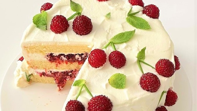 What do you think of this Raspberry Cherry Cake?