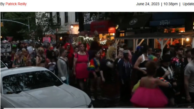 Should these people chanting "We're here we're queer, we're coming for your children!" be arrested for assault against children?