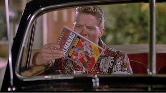 A rich guy tells you that he got wealthy because an old man from the future gave him an almanac to bet on winners of sports games. Do you believe him?