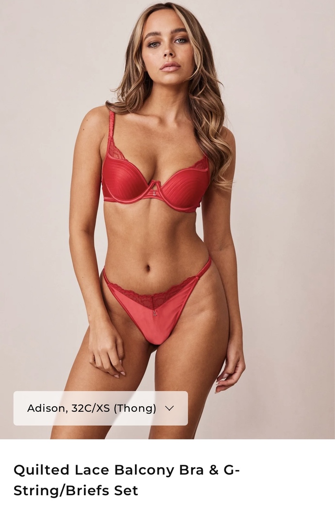 Which red bra and thong set better❤️🔥(pic)?