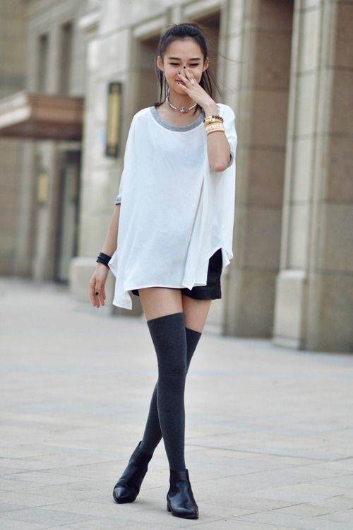 Ladies. Are wearing, knee high socks with your wardrobe best for the summer or fall season?