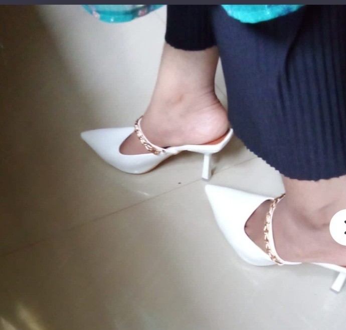 White heels or Nude heels?
