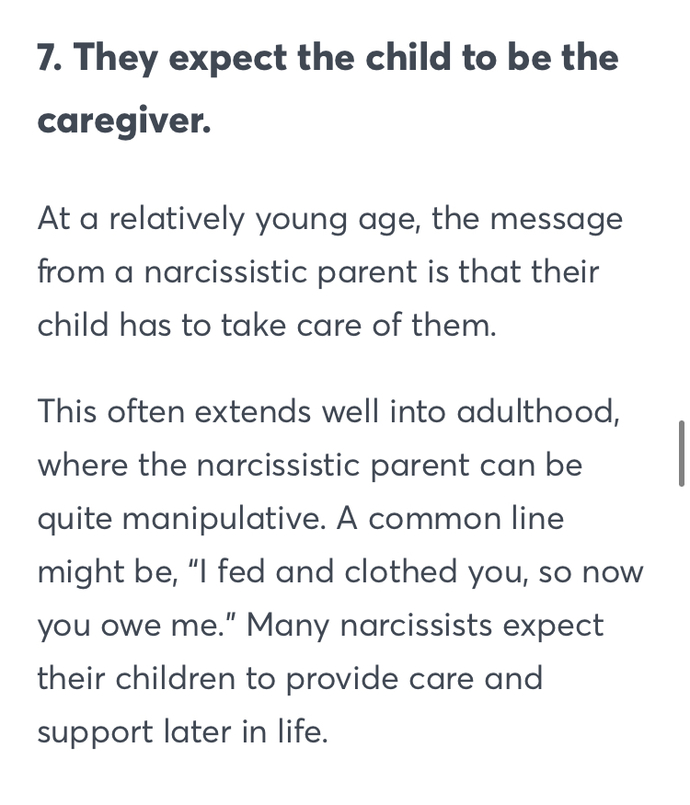 Were either of your parents narcissistic?