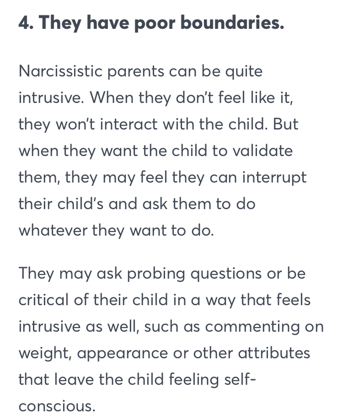 Were either of your parents narcissistic?
