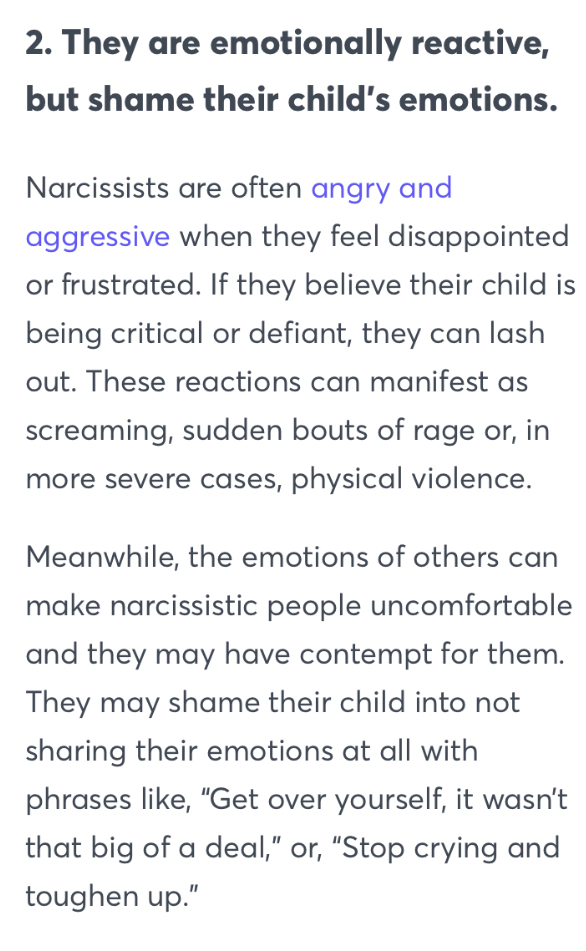 Were either of your parents narcissistic?