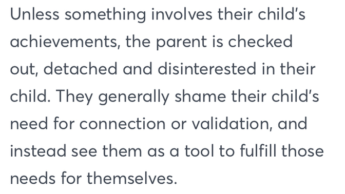 Were either of your parents narcissistic?