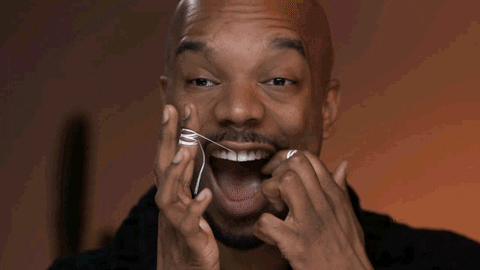 Did you ever get floss stuck in your teeth?