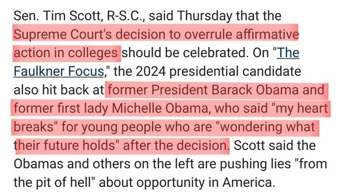 Is Barack Obama racist for suggesting people of color can't be successful without employing racism towards white and Asian people?
