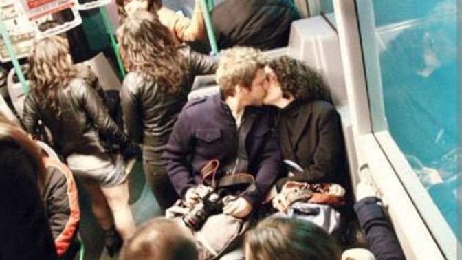 What do you think of couples kissing in public?