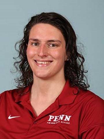 This guy swims against girls and wins.
