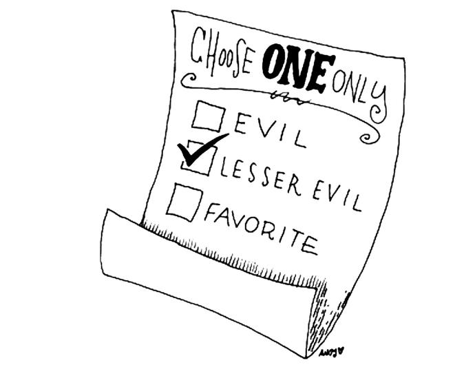 Is the concept and principle of choosing the lesser of two evils to vote in a election a ridiculous principle, why, why not?