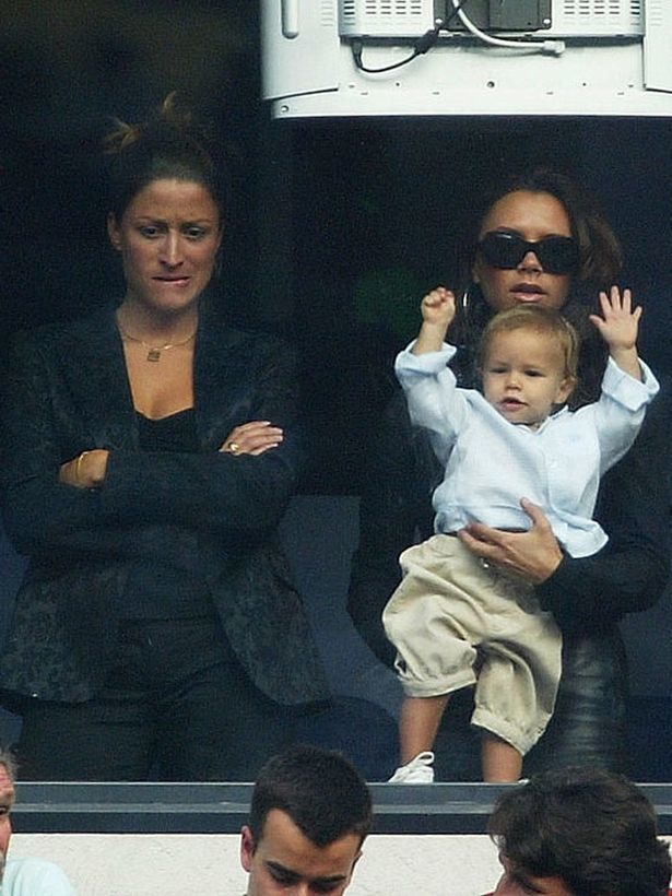 This is Victoria Beckham with the woman David Beckham cheated on her with.