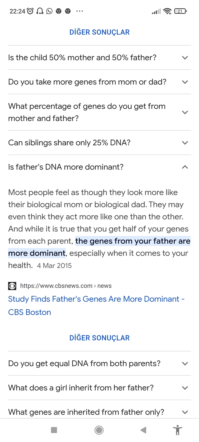 Do we have 50 percent 50 percent genetics from mother and father?