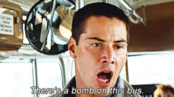 There is a bomb on the bus that will detonate if speed drops under 50, what would you do?