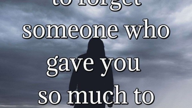 Best way to forget about someone?