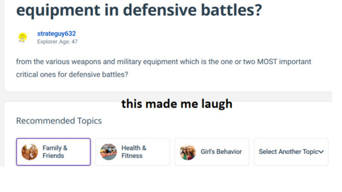 Which is the most important military equipment in defensive battles?