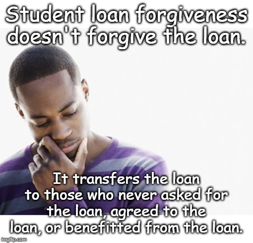 College loans, Reparations…Why do right wingers keep saying “we’ll be out more money”?