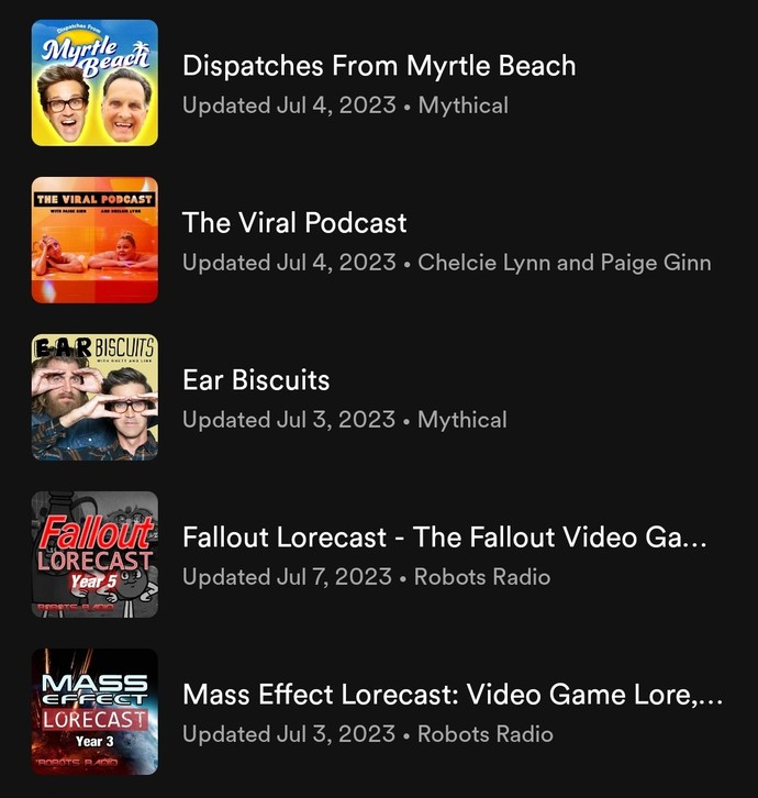 What podcasts do you listen to?