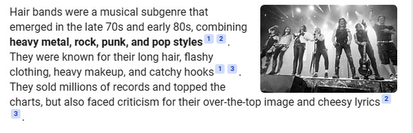 What is your favorite hair band song/s?