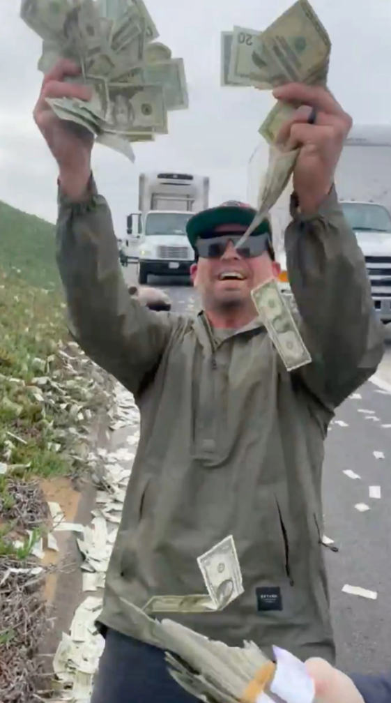 An Armored Truck Spilled Cash All Over The Highway & What Would You Do If You Were On That Highway?