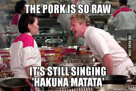 What would you do if someone served you cooked but still raw food?