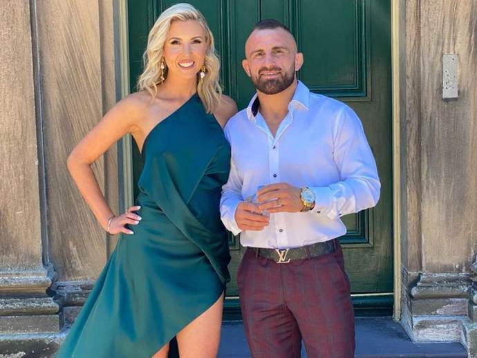 Alexander Volkonovski (56) and his wife who is wayy taller