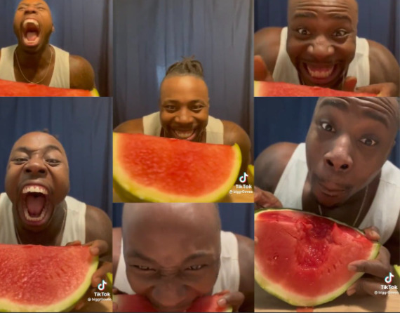 Do Americans eat watermelon with a spoon?